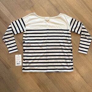 Sezane Noan Marinière Natural / Navy - Size XS